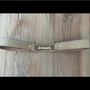 Coach clasp leather belt
